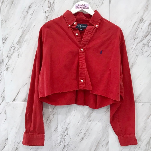 Ralph Lauren Tops - Ralph Lauren Button Down Crop Top